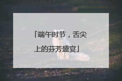 端午时节，舌尖上的芬芳盛宴